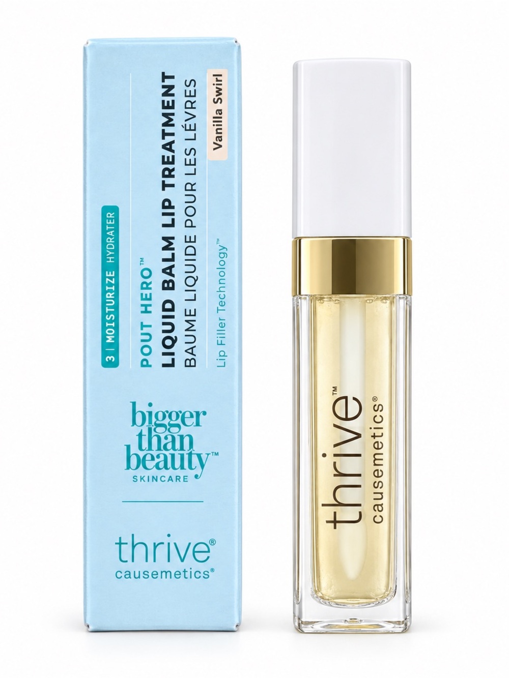 THRIVE CAUSEMETICS® Pout Hero™ Liquid Balm Lip Treatment in Vanilla Swirl 6.4ml